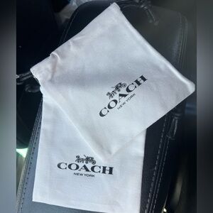 Set of 2 COACH Drawstring Extra Small Dust Bags In White 4.5" x 5"